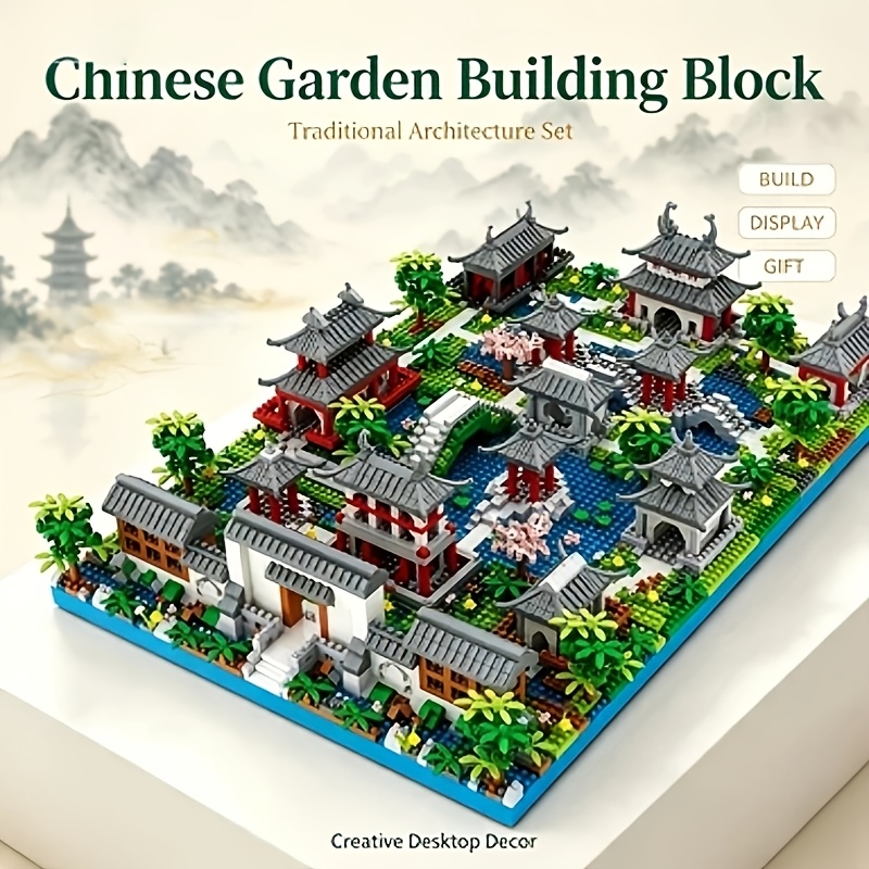 Chinese-style Garden Micro-particle Building Blocks